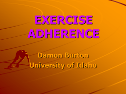 Exercise Adherence - University of Idaho