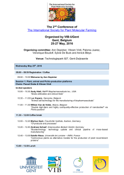 programme - the International Society of Plant Molecular Farming!