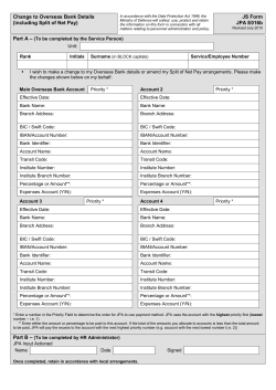 Application for Actions on Split of Net Pay