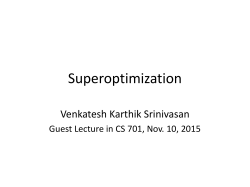 Superoptimization