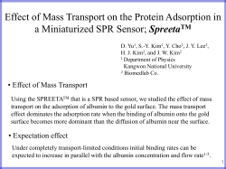 Effect of Mass Transport on The Adsorption of Albumin on the Gold