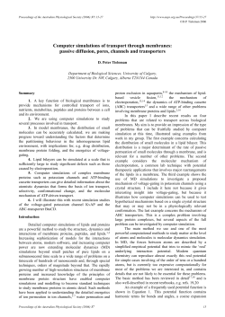 Computer simulations of transport through membranes