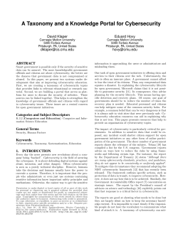 A Taxonomy and a Knowledge Portal for Cybersecurity