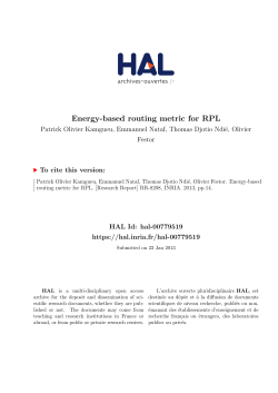 Energy-based routing metric for RPL - HAL