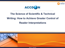 Reader Expectations for the Structure of Scientific Writing