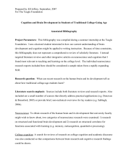 Cognition and Brain Development in Students of Traditional College