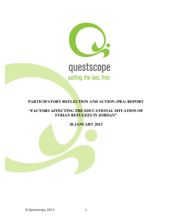 participatory reflection and action (pra) report &ldquo;factors affecting the