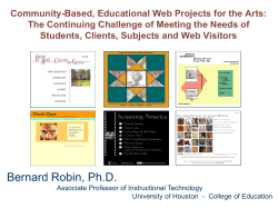 Community-Based, Educational Web Projects for the Arts