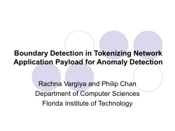 Boundary Detection in Tokenizing Network Application Payload for