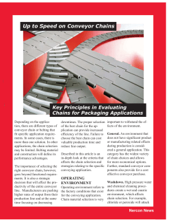 Up to Speed on Conveyor Chains