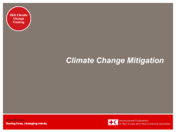Session 8: Climate Change Mitigation