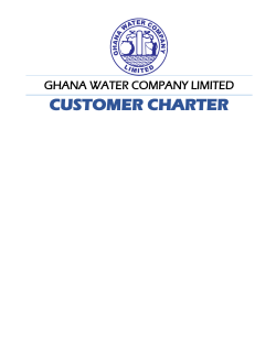 Customer Charter - Ghana Water Company