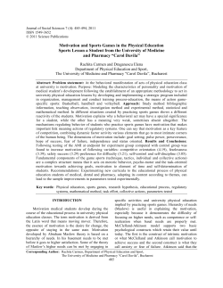 Motivation and Sports Games in the Physical Education Sports