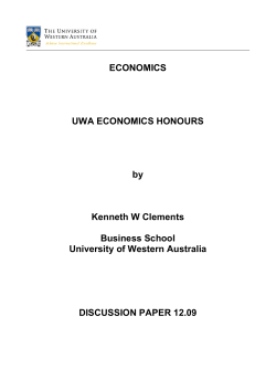 UWA Economics Honours - UWA Business School