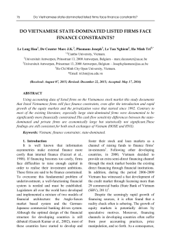 do vietnamese state-dominated listed firms face finance