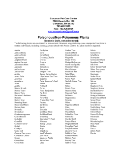 Poisonous/Non-Poisonous Plants