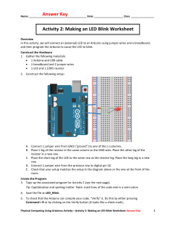 Making an LED Blink Worksheet Answer Key