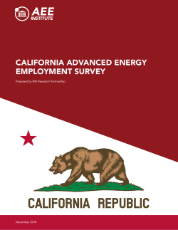 california advanced energy employment survey