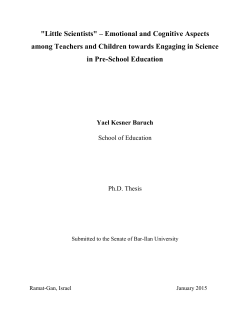 "Little Scientists" – Emotional and Cognitive Aspects among