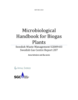 Microbiological Handbook for Biogas Plants