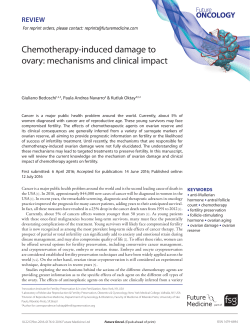 Chemotherapy-induced damage to ovary