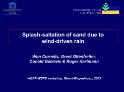 Results – wind-driven rain Transport rate Q