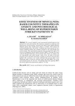 Effectiveness of minfullness-based cognitive therapies on anxiety and