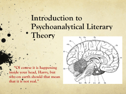 Psychoanalytic Theory Slides