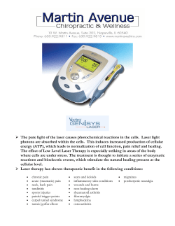 The pure light of the laser causes photochemical