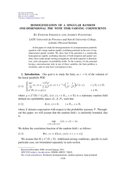 Homogenization of a singular random one