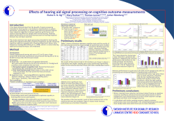 Effects of hearing aid signal processing on cognitive outcome