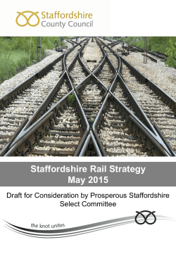 Staffordshire Rail Strategy May 2015