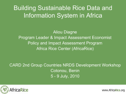 PPT - Coalition for African Rice Development