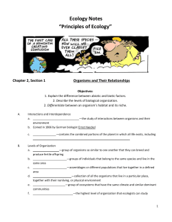 Ecology Notes