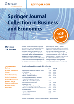 Springer Journal Collection in Business and Economics