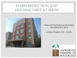 Housing First at SHOW