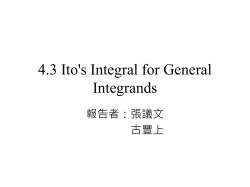 4.3 Ito`s Integral for General Integrands