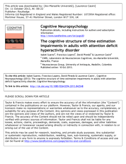 The cognitive structure of time estimation impairments`in adults with