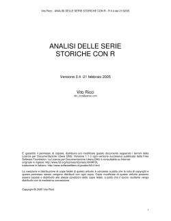 analisi delle serie storiche con r