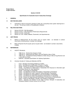 Guide Specifications - Subsurface Drainage