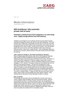 Press Release - Electrolux Newsroom