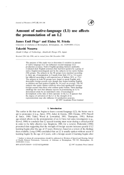 Amount of Native-language (L1) use Affects the