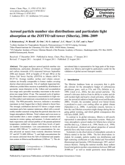 Aerosol particle number size distributions and particulate light