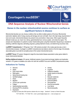 DNA Sequence Analysis of Nuclear Mitochondrial Genes