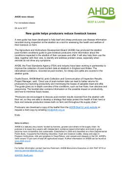 New guide helps producers reduce livestock losses