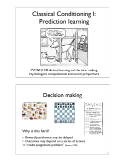 2 Classical Conditioning I