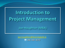 Introduction to Project Management