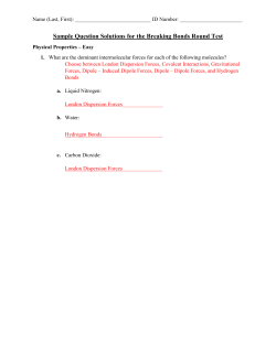 Sample Question Solutions for the Breaking Bonds Round Test