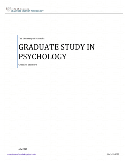 Graduate Study in Psychology