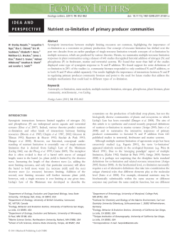 Nutrient colimitation of primary producer communities